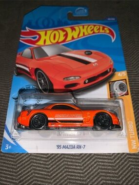 Error Car ‘95 Mazda RX-7 Orange Hot wheels